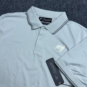 NFL Tampa Bay Buccaneer's Fanatics Signature Grey Polo Shirt Bucs Mens M NWT